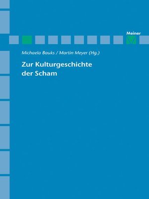 cover image of Zur Kulturgeschichte der Scham